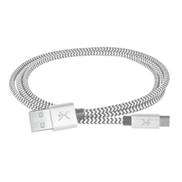 Cable USB A MICRO USB PERFECT CHOICE PC-101680 1M/Trenzado/Plata