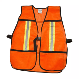 Chaleco de Seguridad Surtek 137376 de Malla de Poliester Con Correas/Ajustables/Unitalla/Naranja