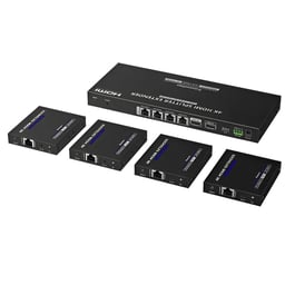 Kit Divisor Y Extensor HDMI Epcom Titanium TT824-N / 1X4 / Hasta 70M / 4K / 60HZ / CAT 6 / 6A / 7 / IPCOLOR / Cero Latencia / Puerto S/PDIF / EDID / RS232 / Salida Loop / POC