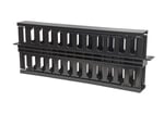 Organizador de Cables Horizontal Para Montaje en Rack 19" Intellinet 714655 1U/ Doble Cara con Cubiertas/ Negro