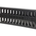 Organizador de Cables Horizontal Para Montaje en Rack 19" Intellinet 714655 1U/ Doble Cara con Cubiertas/ Negro