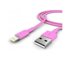Cable USB Lightning Gigatech CLU2-R de 1M, Alta Velocidad, Color Rosa