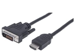 Cable de Video HDMI a DVI 24+1 de 1.8 Metros Manhattan 372503