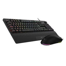 Kit teclado y mouse alámbrico Balam Rush BR-936903 Squad Master Pro KTM777, 12800 DPI, anti-ghosting, español, color negro.