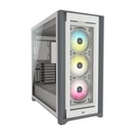Gabinete Corsair iCUE 5000X RGB / Vidrio Templado / ATX / USB 3.0 / 3 Ventiladores / 120mm / Midi Torre / Color Blanco / CC-90112013-WW
