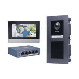 Kit de Videoportero IP Hikvision DSKIS601-V2 con Llamada a App y Lector Tarjetas EM