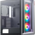 Gabinete Gamer XPG CRUISERST-WHCWW/Ventana Led RGB / Midi Tower, ATX / CEB / EATX / EEB / Micro ATX / Mini-ITX, USB 3.0 / 3.1 / Sin Fuente / 3 Ventiladores / Color Blanco