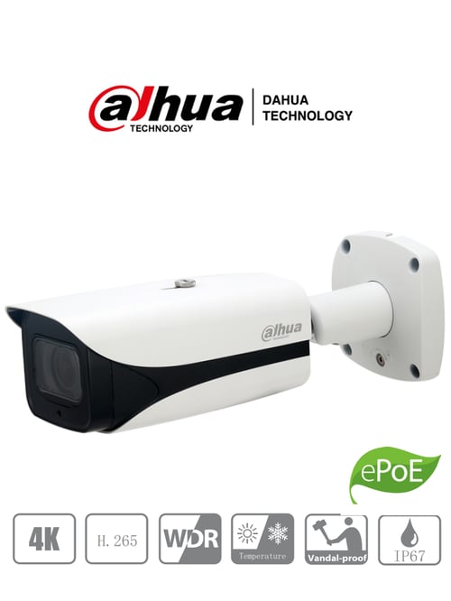 Camara IP Bullet 4K/ 8MP Dahua DH-IPC-HFW5831EN-ZE Lente Motor. 2.7MM-12 MM/ H.265+/ IP67/ IK10/ WDR/ HLC/ IR 50 MTS/ POE