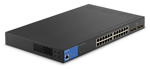 Switch LINKSYS GIGABIT ETHERNET LGS328PC 24 Puertos POE 10 / 100 / 1000 MBPS+4 SFP 1G / Administrable /250 W