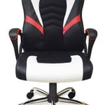 Silla Gamer Naceb NA-0935B Titan Blanco Semireclinable, Poliuretano + Nylon, Hasta 120kg