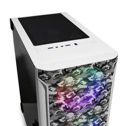 Gabinete Yeyian YGH-49704 Hollow 2500 ATX, con ventana ARGB/ MESH/ USB/ Blanco