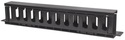 Organizador Horizontal De Cable 19" INTELLINET 1U/Con Cubierta/Color Negro/714679