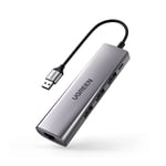 HUB USB 3.0 Ugreen/ 1 RJ45 (Gigabit Ethernet)/ 1 Micro USB/ Caja ABS/ Entrada Micro USB, 60812