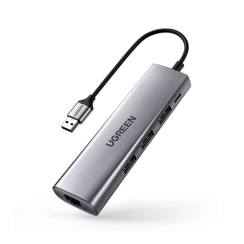 HUB USB 3.0 Ugreen/ 1 RJ45 (Gigabit Ethernet)/ 1 Micro USB/ Caja ABS/ Entrada Micro USB, 60812
