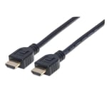 Cable HDMI de 1.0 Metro Manhattan 353922, de Alta Velocidad, Ethernet, 3D, 4K, Para Pared, Negro
