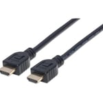 Cable HDMI de 1.0 Metro Manhattan 353922, de Alta Velocidad, Ethernet, 3D, 4K, Para Pared, Negro