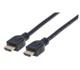 Cable HDMI de 1.0 Metro Manhattan 353922, de Alta Velocidad, Ethernet, 3D, 4K, Para Pared, Negro