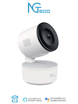 Camara PT WiFi ZKTECO NG-C2301/1080P/IR 5M/Deteccion de Movimiento/355° Horizontal/80° Vertical/Almacenamiento Local y en la Nube/Control Remoto/Audio Bi-Direccional/Funciona Con Alexa