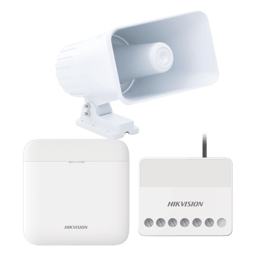 Kit de Alarma AX PRO Hikvision AXPRO-KIT-SIRENA-C Incluye: 1 Hub con Batería de Respaldo/1 Sirena Cableada de 30 W/IP65/1 Relevador Inalámbrico 0 a 36 VCC/Compatible con Hik-Connect P2P