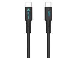 Cable USB-C EZVIZ AKPAC6SM60W de USB-C Macho a USB-C Macho/1M/Carga Rápida 60W/Transferencia 480Mbps/Negro