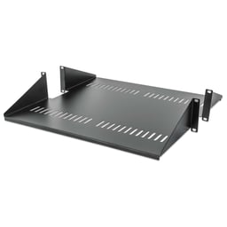 Charola P/Rack 19" Intellinet 714877 2U/Fija/Abierta/2 Columnas/45CM/Ventilada/Soporta 25KG/Color Negro