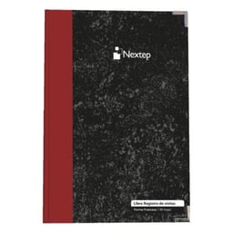 Libro Cosido Nextep NE-005V para Registro de Visitas / Con 96 Hojas / Francés