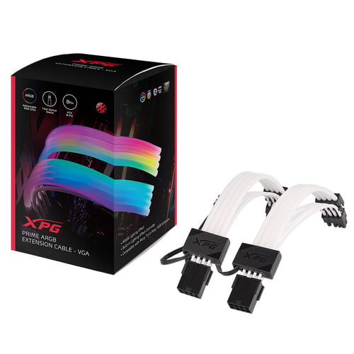 Cable de Extension Adata XPG ARGB para VGA 12X2 Chips RGB 6 2 Fibra Optica, ARGBEXCABLE-VGA-BKCWW