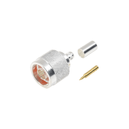 Conector RF Industries, LTD N macho de anillo plegable para cables RG-8 / X / LMR-240 / 9258, RFN-1007-2SX