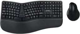Kit Teclado Y Mouse Inalambrico Vertical ACTECK AC-936248 CREATOR VIRTUOS FITT MK770/Español/118 Teclas/2400 DPI/Color Negro