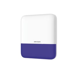 Sirena inalámbrica AX PRO, Hikvision DS-PS1-E-WB/B, con estrobo azul para exterior IP65/110DB