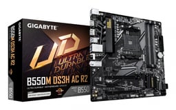 Tarjeta Madre Gigabyte B550M DS3H AC R2 Socket AM4/4XDDR4/HDMI/DP/PCIE 4.0/WIFI 5/Micro ATX