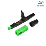Conector Pre Pulido para Fibra Optica SBE Tech SC/APC Monomodo Negro/ Verde, SBE-CONPPSCSMAPC