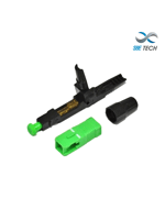 Conector Pre Pulido para Fibra Optica SBE Tech SC/APC Monomodo Negro/ Verde, SBE-CONPPSCSMAPC