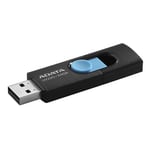 Memoria USB 2.0 Adata 64GB UV220 retráctil negro/azul, AUV220-64G-RBKBL