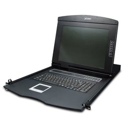 Switch KVM con Monitor 17" Teclado y Trackpad Para Rack de 1U de 4 Postes Planet KVM-210-08M
