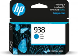Cartucho de Tinta HP 4S6X5PL 938 Cian, 800 Paginas