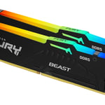 Memoria DDR5 32GB (2X16GB) 5600MHZ Kingston Fury Beast RGB Non-ECC CL40 XMP, KF556C40BBAK2-32