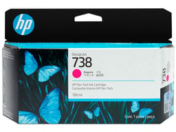 738 498N6A Cartucho de tinta magenta de alto rendimiento de repuesto para HP 738 498N6A Cartucho de tinta compatible con HP DesignJet T850 y T950 de formato ancho (1 paquete, 498N6A)