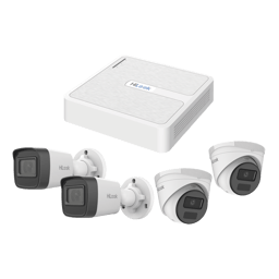 Kit NVR 8 Canales Hilook KIPH2B2D/2MP/ 2MP/8 Puertos POE/2 Camaras IP Bala Para Exterior/2 Camaras IP Domo Para Exterior