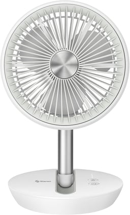 Ventilador STEREN FAN-200 Con Enfriador De Aire/Luz Led/Para Escritorio/Color Blanco