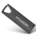 Memoria USB 2.0 16GB Hyundai, Color Gris, U2BK/16GASG