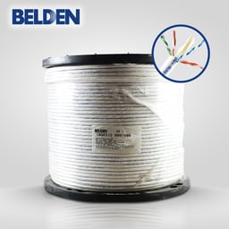 Bobina Cable UTP CAT6A Belden 10GXS12 305M Riser 23AWG Blanco, 10GXS12 0091000
