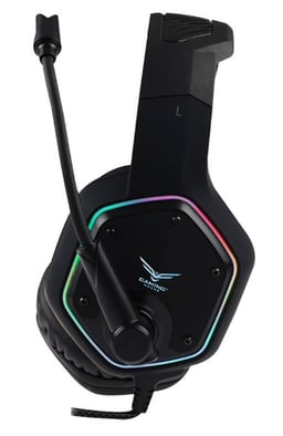 Diadema audífono con micrófono 7.1 Gamer Naceb NA-0315 Naja RGB/USB/ Negro
