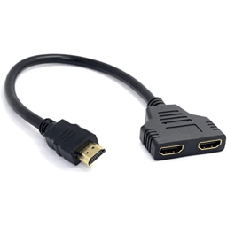 Cable Divisor de Señal HDMI 1 Entrada a 2 Salidas Gigatech CH-2SLIM 15CM Negro