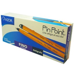 Bolígrafo Pin Point punto fino 0.7mm negro caja con 12