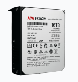 Disco Duro Interno Hikvision 16TB Para Videovigilancia Y Almacenamiento Empresarial 3.5" SATA III 7200 RPM DS160HKAI-VX1