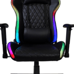 Silla Gamer Naceb NA-09S2 Neon Demon, Reclinable, Con Control Remoto P/RGB, Color Negro, Hasta 150KG