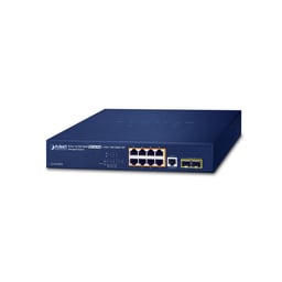 Switch Administrable Capa 2 de 8 Puertos POE 802.3AF/ AT Planet GS-4210-8P2S Gigabit 140 W Max, 2 Puertos SFP, Modo Extendido Hasta 250 M.