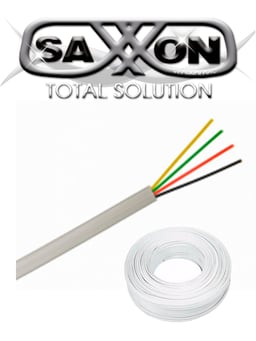 Bobina de Cable de Alarma Saxxon OWA4305JF 4 Conductores 22AWG/ Retardante a la Flama/ 305 Metros