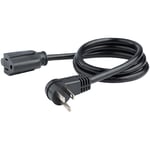 Cable de Alimentacion Plano 0.9M Startech PAC101R3 Acodado en Angulo Recto Nema 5-15P a Nema 5-15R, 13A/125V